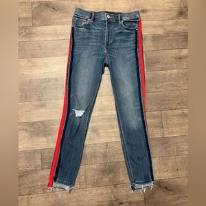 Express Jeans Red Stripe Jeans Size 6